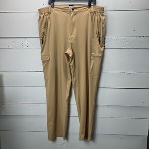 Clothin Men's Khaki Nylon Pants With Pockets Size XL